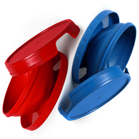 Bowl & Plate Multi Color Pack : 1 Red + 1 Blue